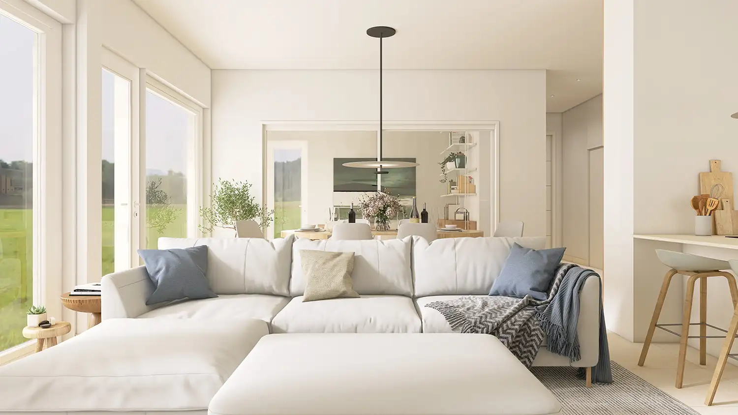 ristrutturazione soggiorno open space Brusino Arsizio