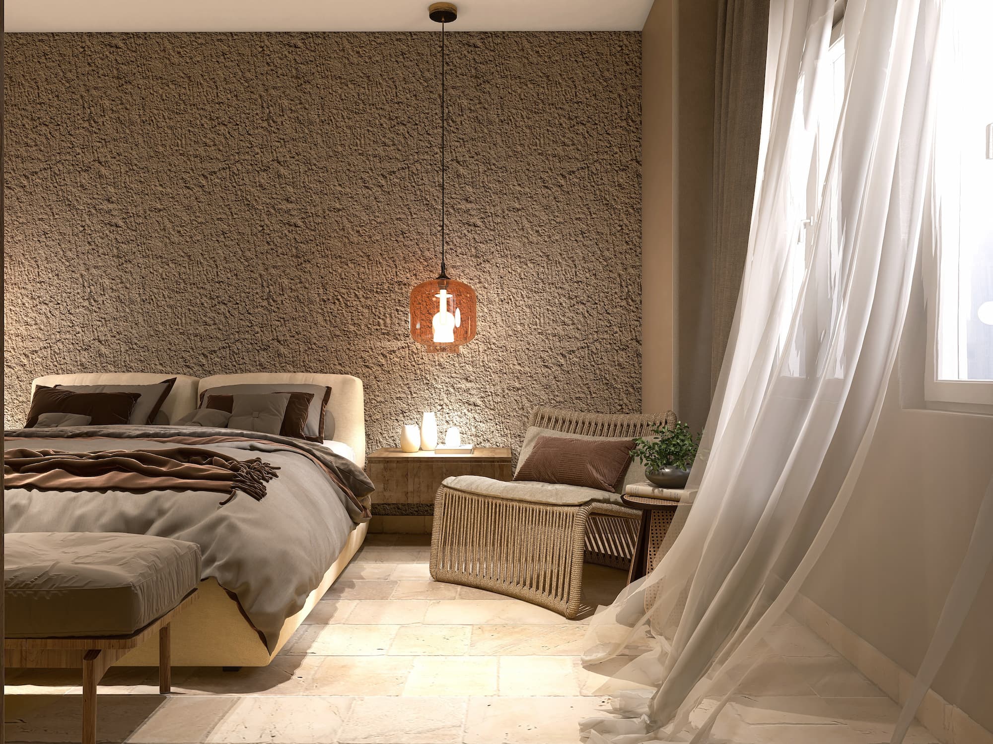 camera da letto wabi sabi